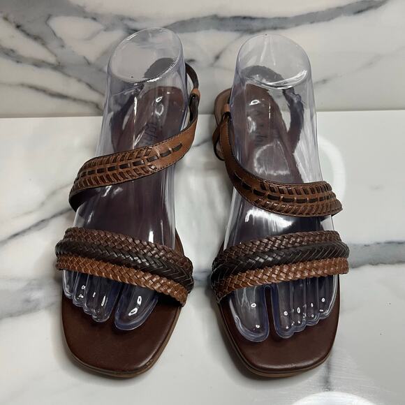 Brighton Women's Brown Braided Leather Nevada Sandals Sz 9.5 Strappy Classic - Picture 2 of 5